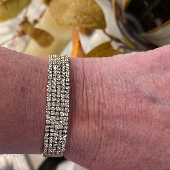 NWOT/Set of 2 crystal wrap around bracelets. Wear alone or together! - Picture 4 of 10